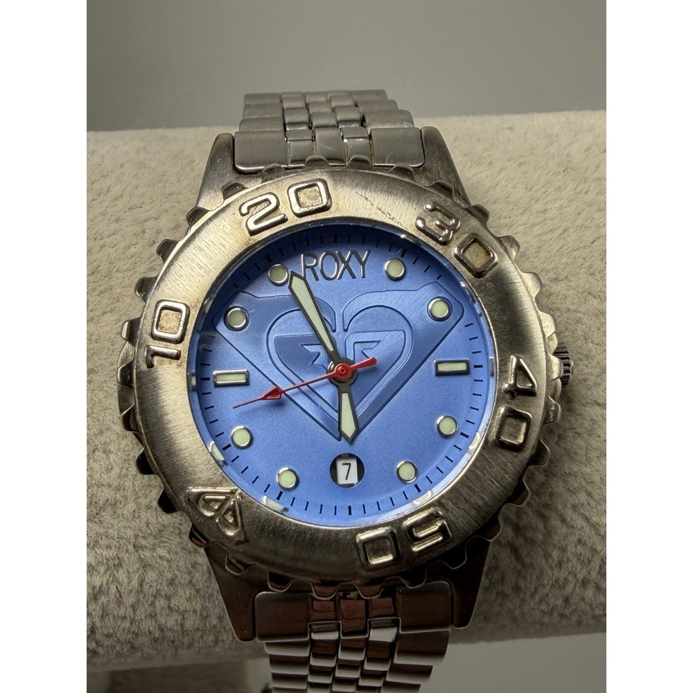 Quicksilver ROXY RX421 Ladies Watch New Battery 31MM 6.25" Blue Dial